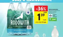 Intermarche Woda mineralna niegazowana Rodowita z Roztocza oferta