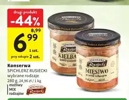 Intermarche Konserwa Kiełbasa lekko czosnkowa Spichlerz Rusiecki oferta