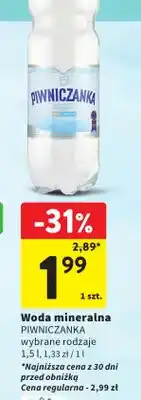 Intermarche Woda mineralna niegazowana Piwniczanka oferta