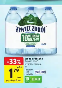 Intermarche Woda źródlana niegazowana Żywiec Zdrój oferta
