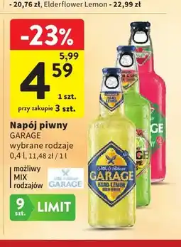 Intermarche Napój piwny Garage wybrane rodzaje oferta