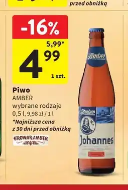 Intermarche Piwo Amber Johannes wybrane rodzaje oferta