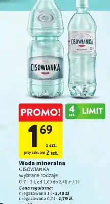 Intermarche Woda mineralna niegazowana Cisowianka oferta