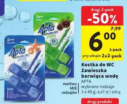 Intermarche Kostka do WC zawieszka barwiąca wodę Apta morska oferta