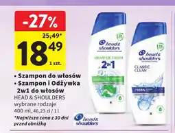 Intermarche Szampon do włosów Head & Shoulders Classic Clean oferta