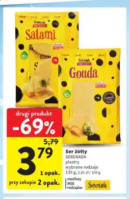 Intermarche Ser żółty Salami Serenada plastry oferta