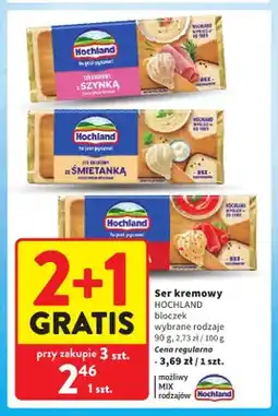 Intermarche Ser kremowy z szynką Hochland bloczek oferta