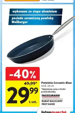 Intermarche Patelnia Ceramic Blue Fackelmann oferta