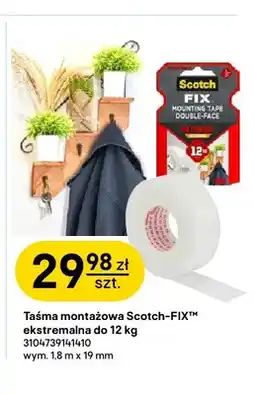 Castorama Taśma montażowa Scotch-FIX ekstremalna do 12 kg 1,8mx19 mm oferta