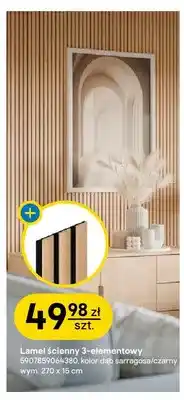 Castorama Lamel ścienny 3-elementowy Ok Wall dąb sarragosa czarny oferta