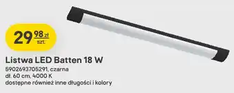Listwa LED Batten 18W czarna