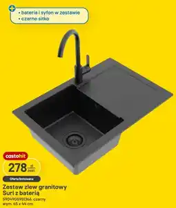 Castorama Zestaw zlew granitowy Suri z baterią oferta