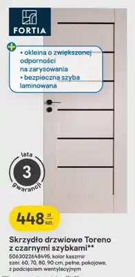 Castorama Skrzydło drzwiowe Fortia Toreno z czarnymi szybkami oferta
