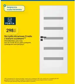 Castorama Skrzydło drzwiowe Credis z białymi szybkami Fortia oferta