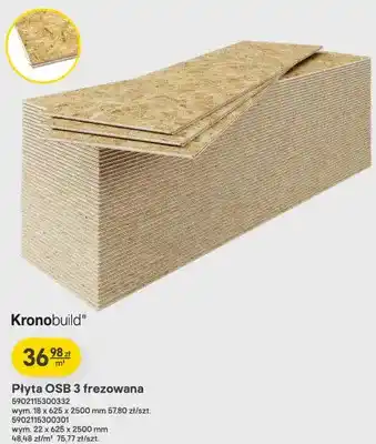 Płyta OSB 3 frezowana Kronobuild 22 mm
