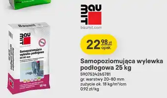 Castorama Samopoziomująca wylewka podłogowa Baumit oferta
