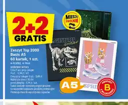 Twój Market Zeszyt Top 2000 Basic A5 60 kartek oferta