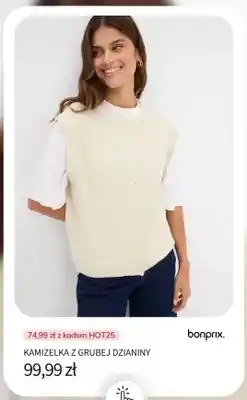 BonPrix Kamizelka z grubej dzianiny Bonprix oferta