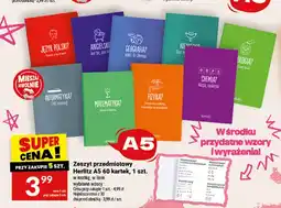Twój Market Zeszyt przedmiotowy Herlitz A5 60 kartek oferta