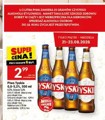 Twój Market Piwo bezalkoholowe Tyskie oferta