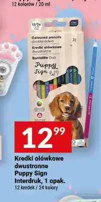 Twój Market Kredki ołówkowe dwustronne Puppy Sign Interdruk oferta