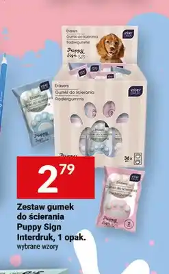 Twój Market Zestaw gumek do ścierania Puppy Sign Interdruk oferta
