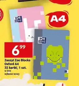 Twój Market Zeszyt Zoo Blocks Oxford A4 32 kartki oferta