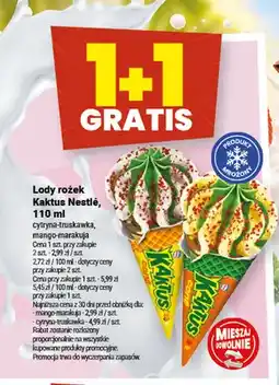 Twój Market Lody rożek Kaktus Nestlé cytryna-truskawka oferta