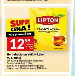 Twój Market Herbata czarna Lipton Yellow Label oferta