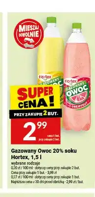 Twój Market Gazowany Owoc 20% soku Hortex Orange Passion oferta
