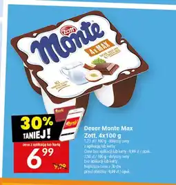 Twój Market Deser Monte Max 4-pak Zott oferta