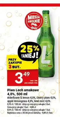 Twój Market Piwo Lech smakowe elderflower & lemon 4,0% oferta