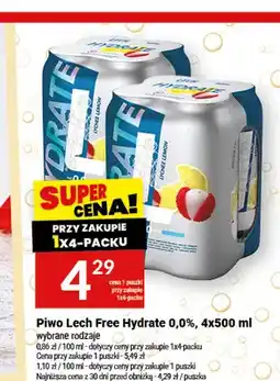 Twój Market Piwo bezalkoholowe Lech Hydrate Lychee Lemon 4-pak oferta