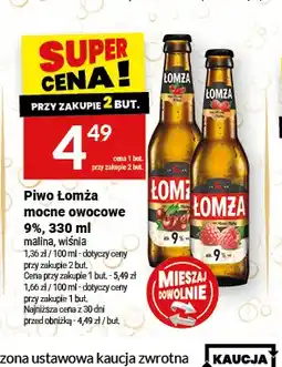 Twój Market Piwo Łomża mocne owocowe malina 9% oferta