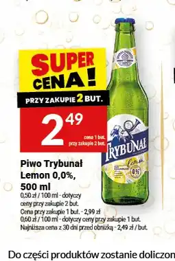 Twój Market Piwo bezalkoholowe Trybunał Lemon oferta