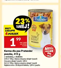 Twój Market Karma dla psa Pretender puszka z wołowiną oferta