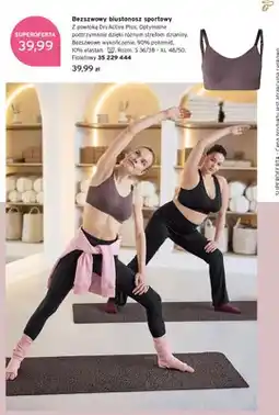 Tchibo Bezszwowy biustonosz sportowy Tchibo fioletowy oferta