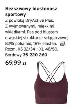 Tchibo Bezszwowy biustonosz sportowy Tchibo oferta