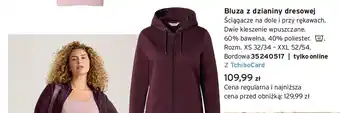 Bluza z dzianiny dresowej bordowa Tchibo