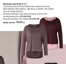 Tchibo Koszulka sportowa 2 w 1 fioletowa oferta