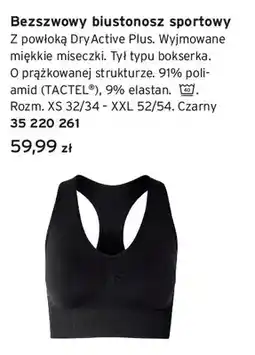 Tchibo Bezszwowy biustonosz sportowy oferta