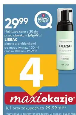 SuperPharm Pianka z prebiotykami do mycia twarzy Lierac oferta