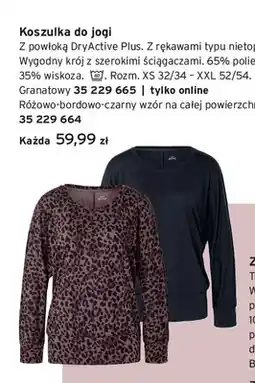 Tchibo Koszulka do jogi Tchibo granatowa oferta