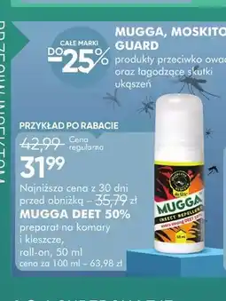 SuperPharm Preparat na komary i kleszcze roll-on Mugga Deet 50% oferta
