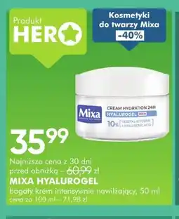 SuperPharm Krem intensywnie nawilżający Mixa Hyalurogel Rich oferta