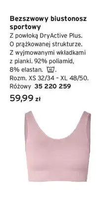 Tchibo Bezszwowy biustonosz sportowy Tchibo oferta
