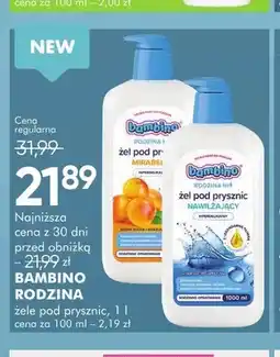 SuperPharm Żel pod prysznic Bambino Rodzina Mirabelka oferta
