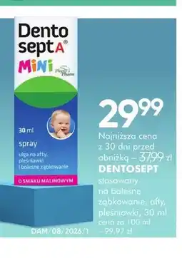 SuperPharm Spray na bolesne ząbkowanie afty pleśniawki Dentosept A Mini oferta