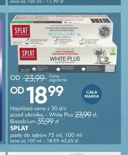 SuperPharm Pasta do zębów Splat Professional White Plus oferta