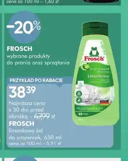 SuperPharm Limonkowy żel do zmywarek Frosch All-in-One oferta